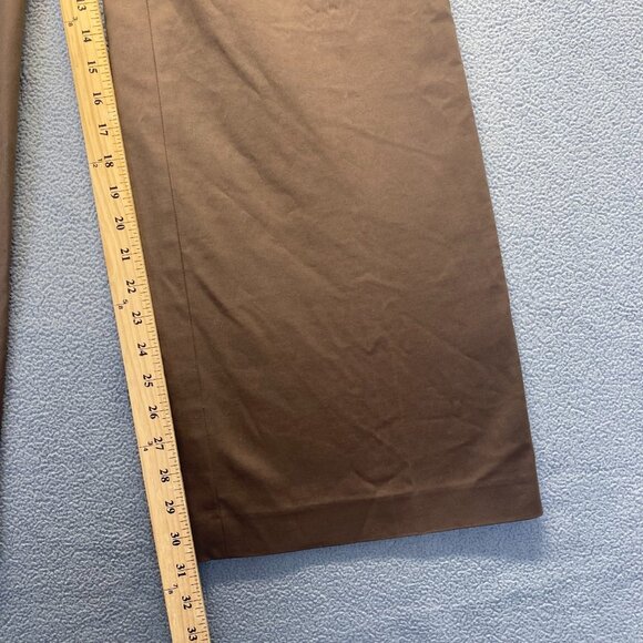Boutique Essentials Brown Dress‎ Pants Size 8 Wide Leg,Cotton,Zipper - Picture 5 of 15